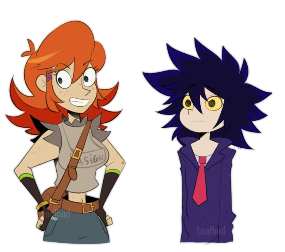 2018 artwork of Windi and the very first drawing of Pitch